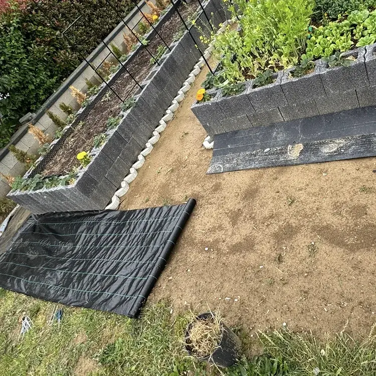 Tissu de barrière contre les mauvaises herbes tissé en PE